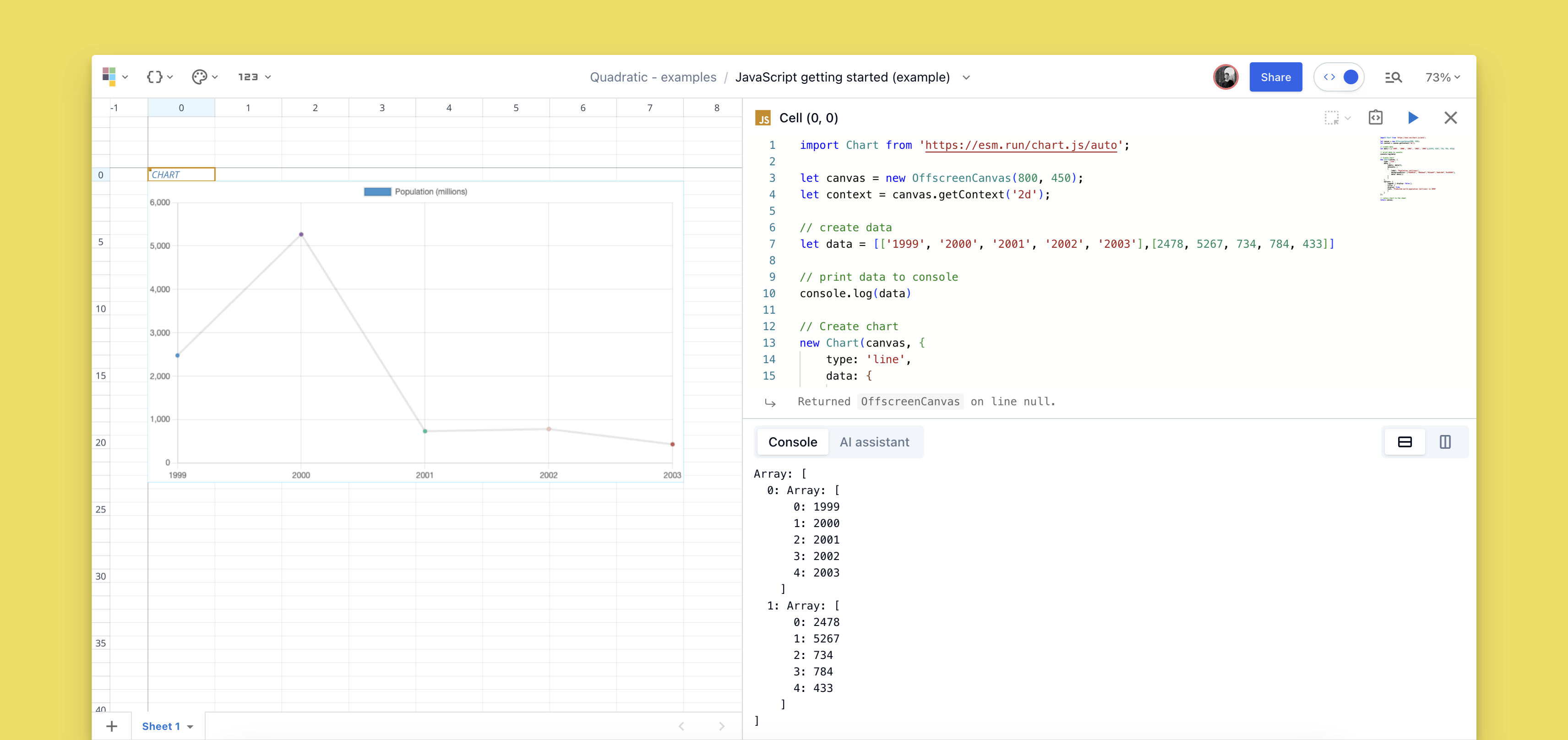 Cover art for the blog post: Using JavaScript in a spreadsheet